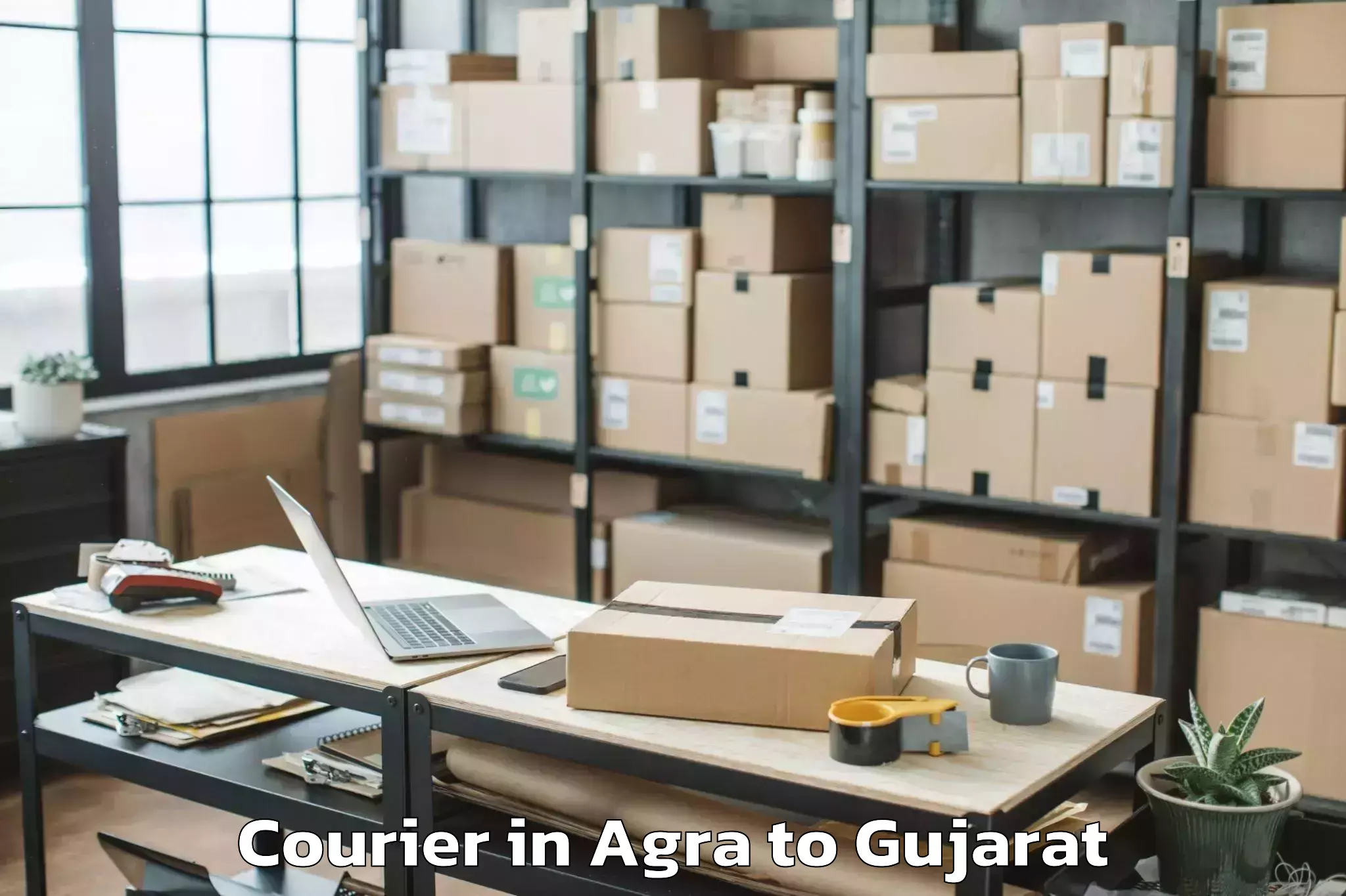 Hassle-Free Agra to Khambhalia Courier